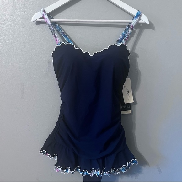 Profile By Gottex Other - New With Tags Profile by Gottex One Piece Navy Swimsuit Size 10D
